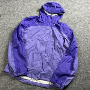 L.L. Bean Jacket Womens Small Purple Hooded Nylon Windbreaker Rain Shell